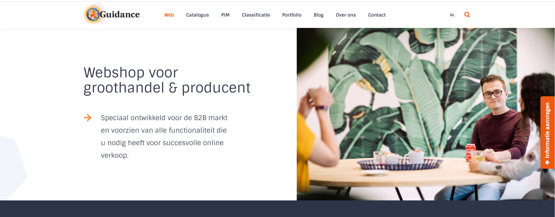Guidance webshop voor groothandel en producent